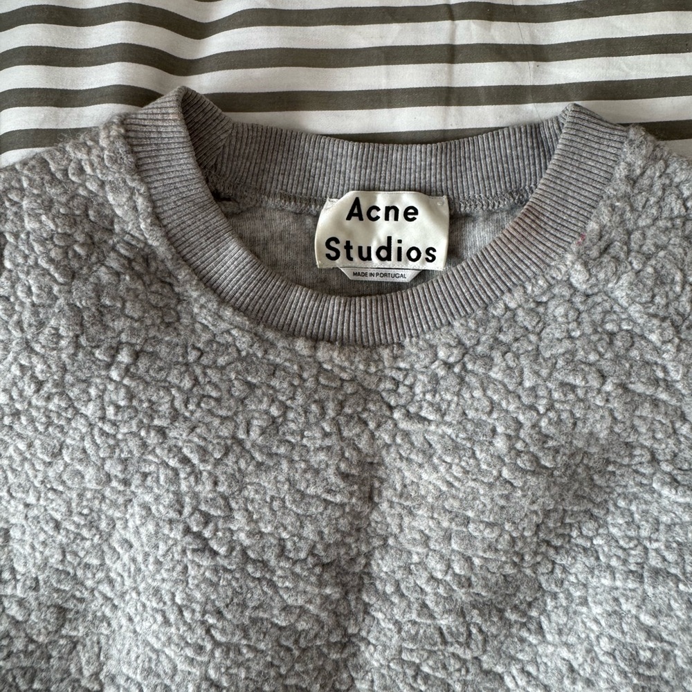 Acne Studios Gray Textured Sweater - Picture 2 of 6